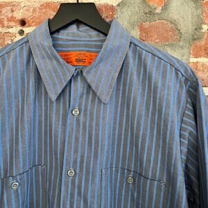 EWC Striped Men's Work Shirt L 24x31